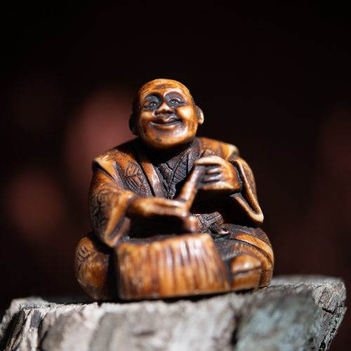Asiatisk figur Buddistisk munk